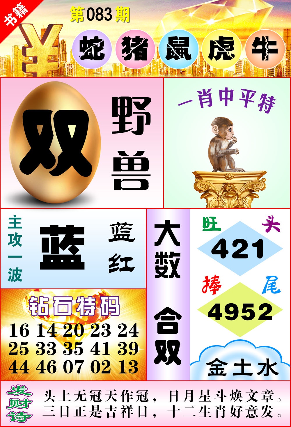 083期澳门金钱豹[图]